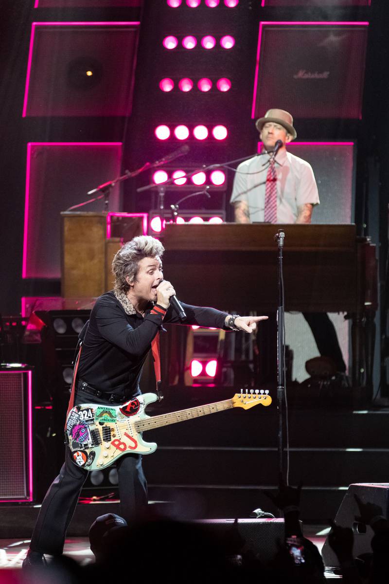 Green Day performs to a sold-out crowd at PNC Music Pavilion on Aug. 26, 2024.