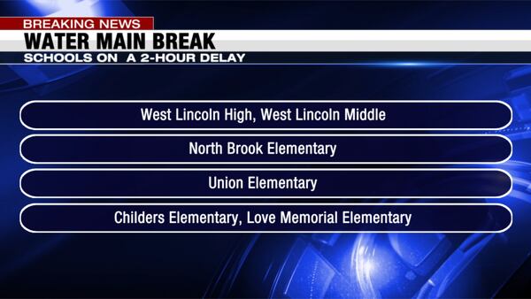 6 Lincoln County schools on 2-hour delay due to water main break