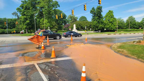 Water main break closes road in Monroe for the day