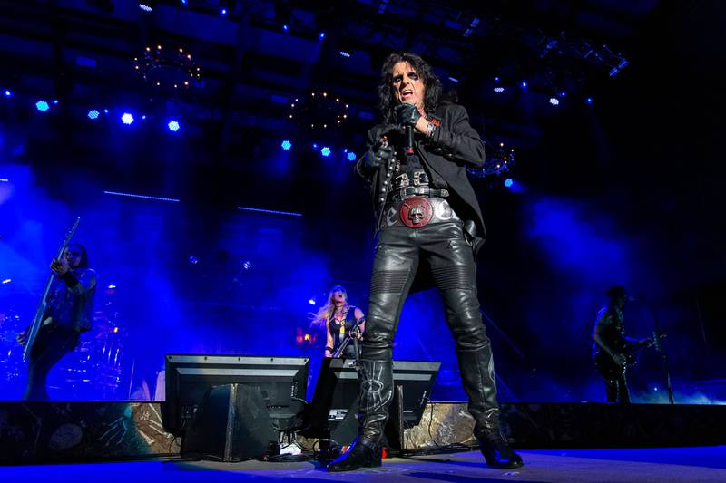 Classic rock legend Alice Cooper performs at Charlotte Metro Credit Union. Oct. 7, 2021.