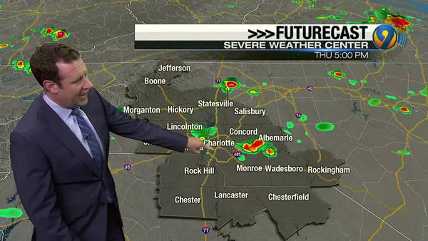 Thursday afternoon's forecast update with Meteorologist Keith Monday