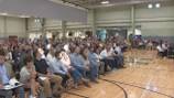 Hundreds pack into public meeting over proposed resort