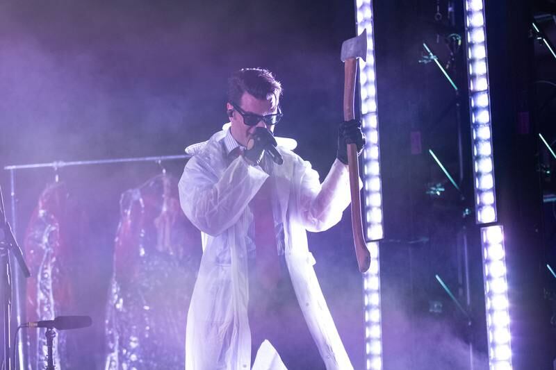 Ice Nine Kills performs at the Greensboro Coliseum on Nov. 21, 2023.