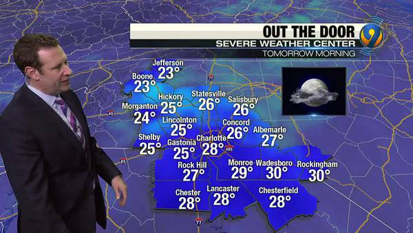 Tuesday afternoon forecast update with Meteorologist Keith Monday