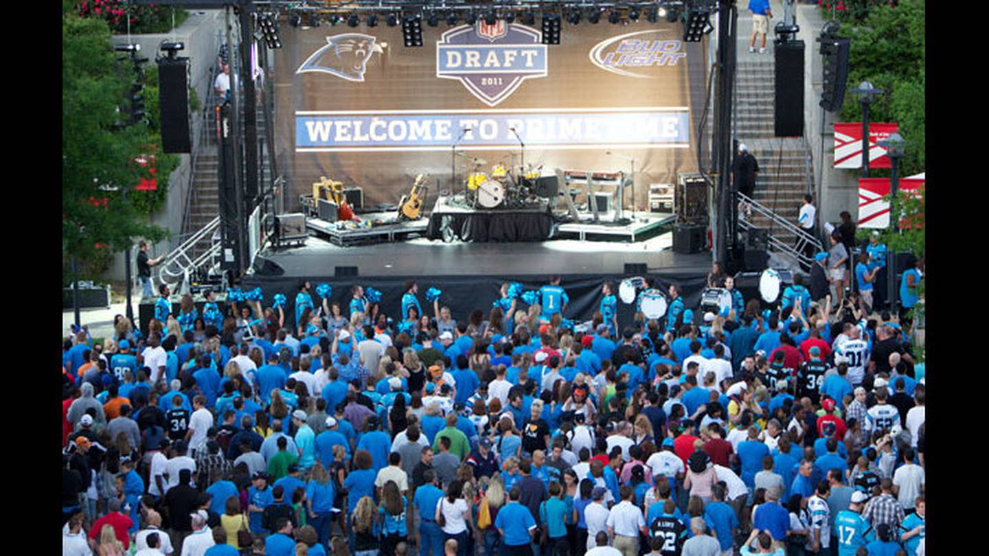 Fans pack stadium for Panthers draft party WSOC TV