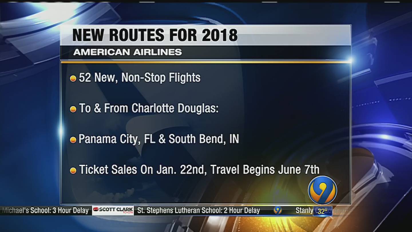 Charlotte Douglas Airport Included In American Airlines Nonstop Travel Wsoc Tv 