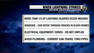 Ahead of more afternoon storms, tips to stay safe when lightning strikes