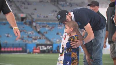 PHOTOS: 3-year-old cancer patient serves as honorary captain at Charlotte FC match