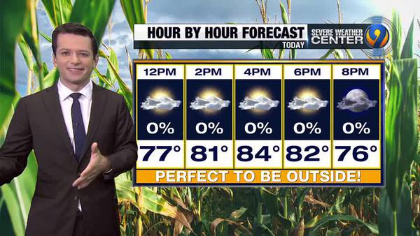 FORECAST: Mostly sunny skies after morning cloud cover lifts