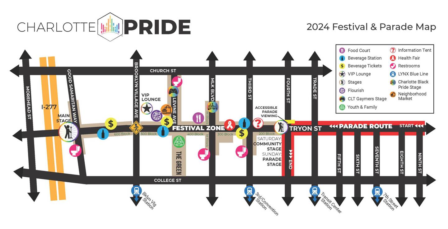 Charlotte Pride Map 2024