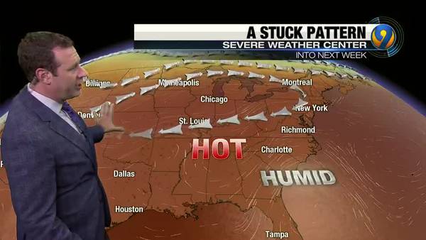 Friday afternoon's forecast update with Meteorologist Keith Monday