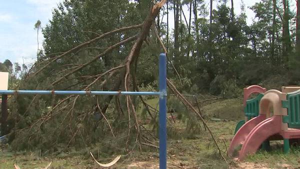 Workers protect children inside daycare as tornado rips through playground