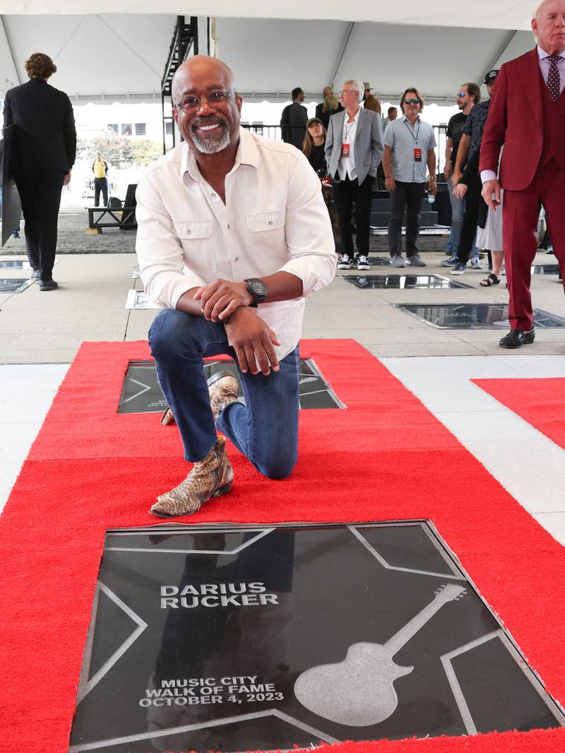 NASHVILLE, TENNESSEE - OCTOBER 04: Darius Rucker attends the 2023 Music City Walk of Fame Induction ceremony at Music City Walk of Fame on October 04, 2023 in Nashville, Tennessee. (Photo by Terry Wyatt/Getty Images)