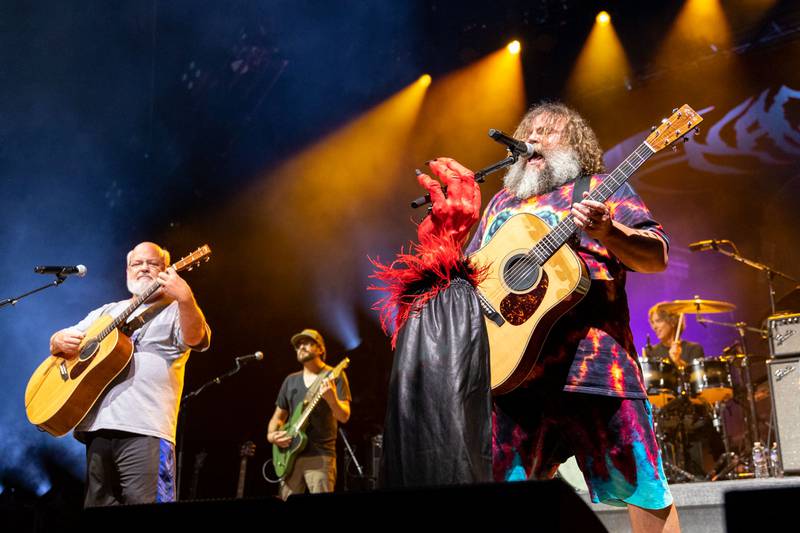 Rock-comedy duo Tenacious D opened its “Spicy Meatball Tour” at PNC Music Pavilion in Charlotte on Sept. 6, 2023.