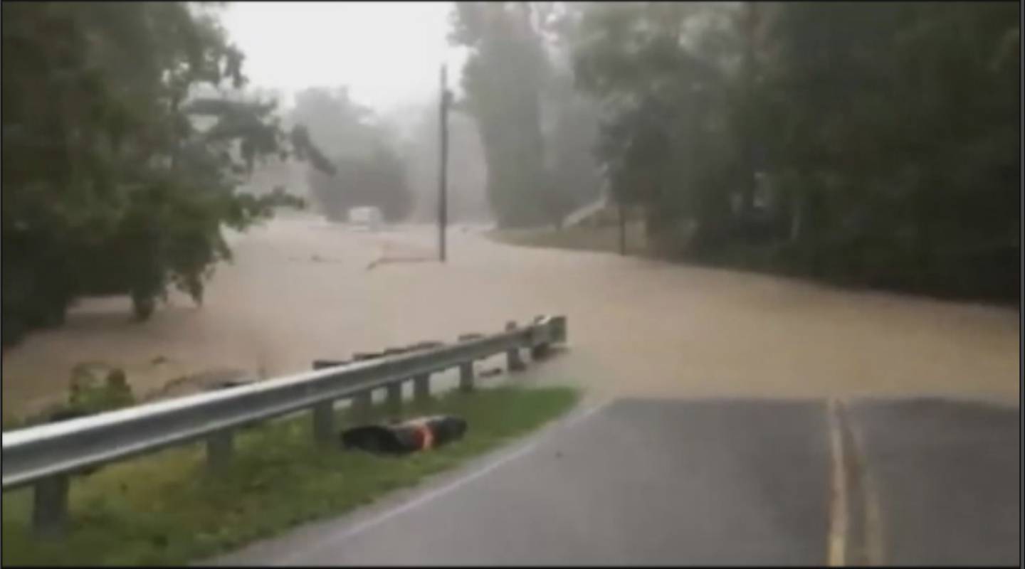 Flooded roads in Cheraw, SC after Florence moved through.