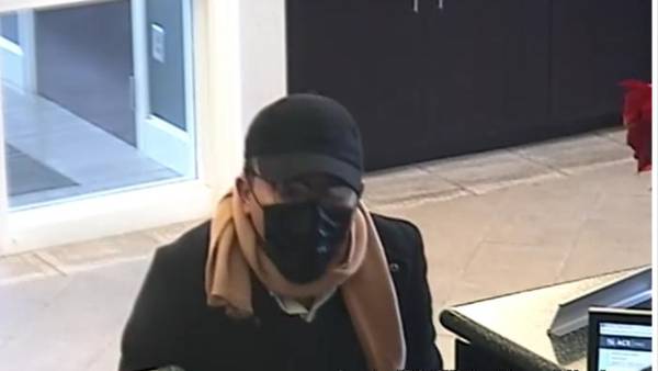 PHOTOS: Deputies looking for person accused of robbing bank in Cabarrus County