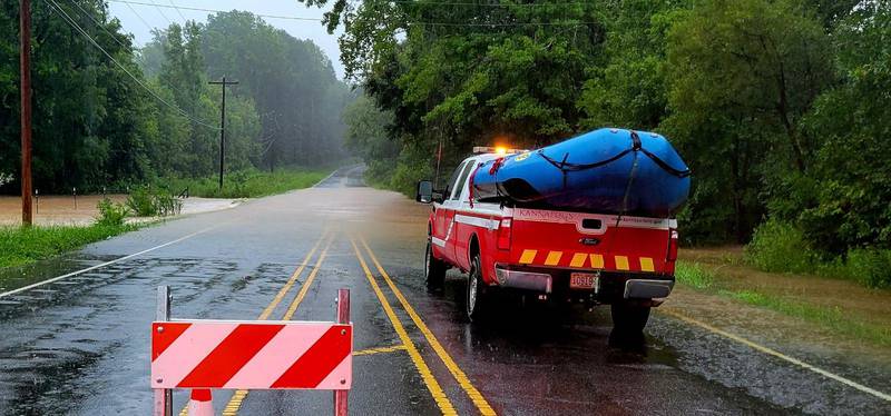 Flooding on Trinity Church Road in Kannapolis