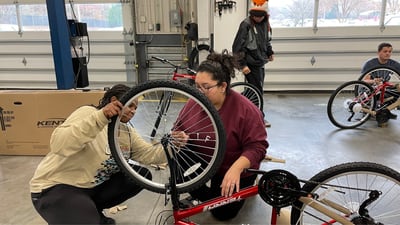 Photos: City of Charlotte builds bikes for local students