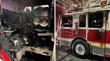 Reserve ladder truck catches fire at Concord Fire Station 
