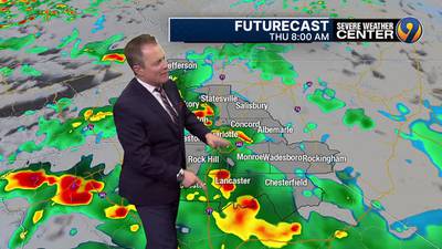 UPDATE: Rainfall expected during morning commute; severe storms to stay east