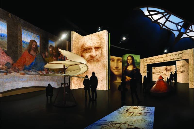 The Biltmore in Asheville is hosting a yearlong series of multisensory experiences featuring works of famous artists. “Leonardo da Vinci — 500 Years of Genius” is on display through Feb. 20, 2023.