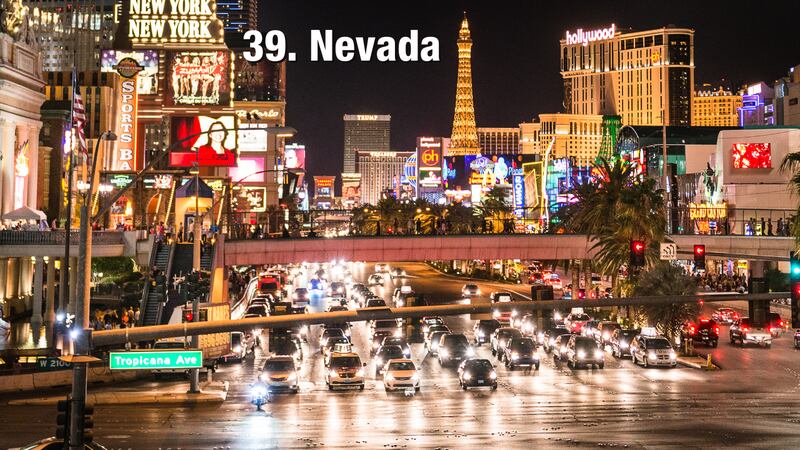 Nevada: 18.89 driving incidents per 1,000 residents
