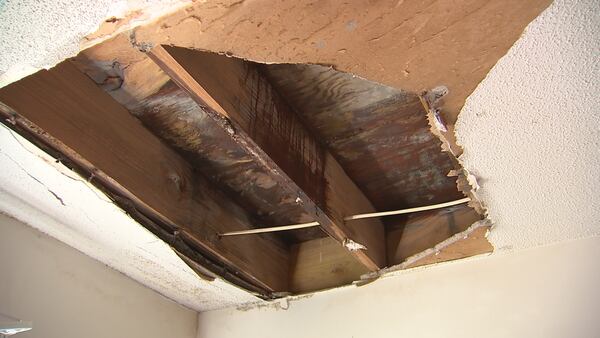 Ceiling collapses onto woman in senior living complex