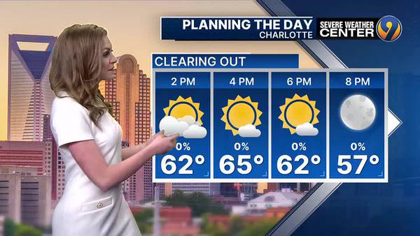 FORECAST: Dry afternoon expected with temperatures in the mid-60s