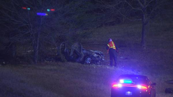 Man dies in fiery crash overnight after running off exit ramp, troopers say