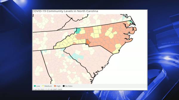 Several local counties at high risk for COVID-19, CDC says