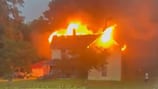 Flames engulf home in Burke County