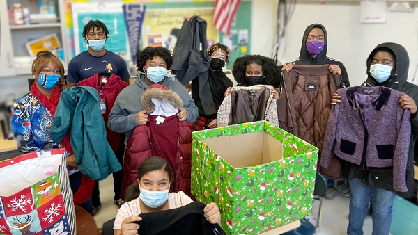 West Charlotte High School students donate coats for kids in need