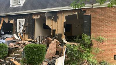 Photos: House destroyed after deadly shootout in east Charlotte