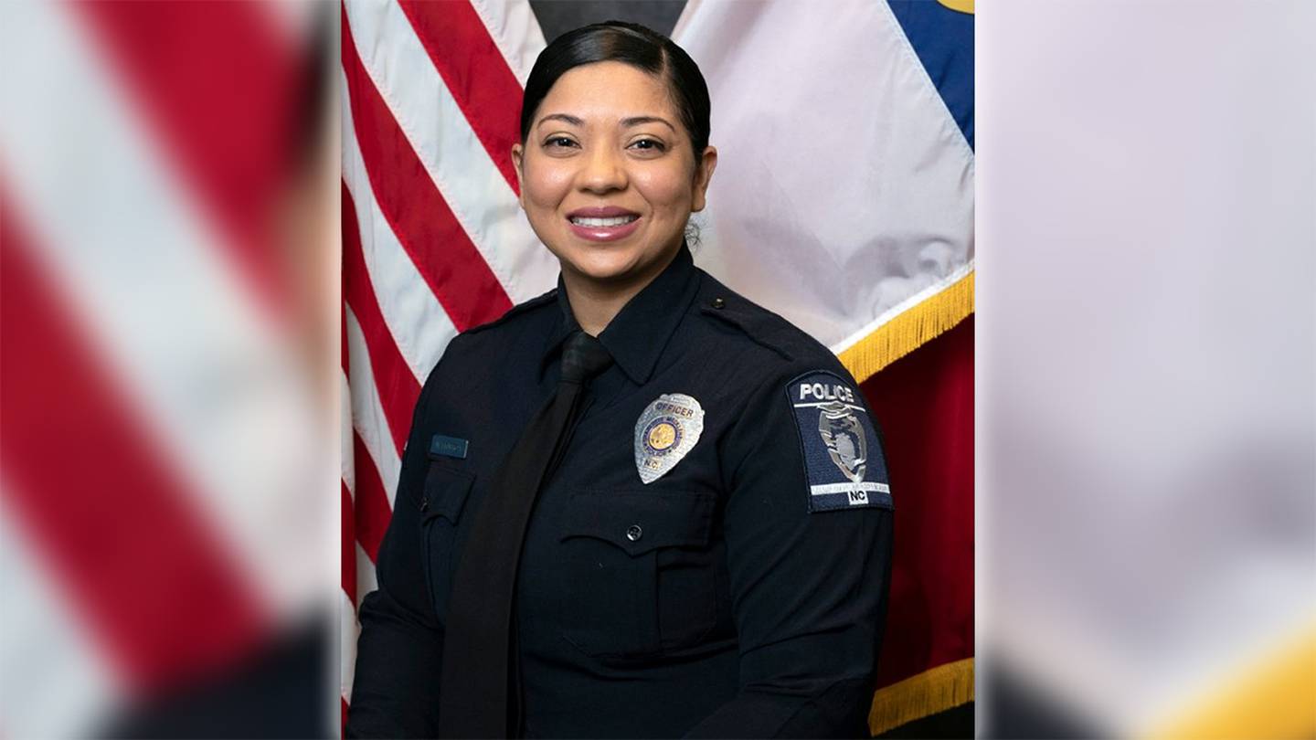 CMPD Officer Mia Goodwin was killed in an early morning crash on I-85 in northeast Charlotte on Wednesday, December 22, 2021.