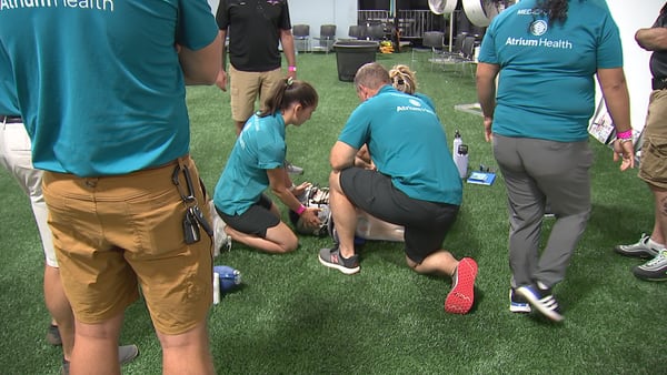 Atrium Health athletic trainers, EMTs get Panthers staff training