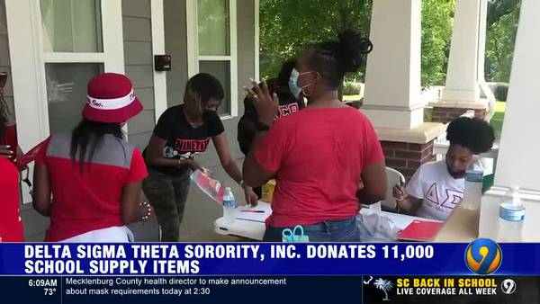 Delta Sigma Theta helps kids in need with school supplies