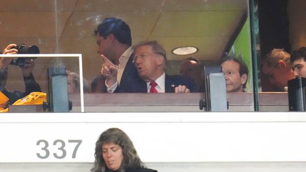 Donald Trump stops by primetime NFL matchup between the Jets and Steelers to cap dizzying weekend