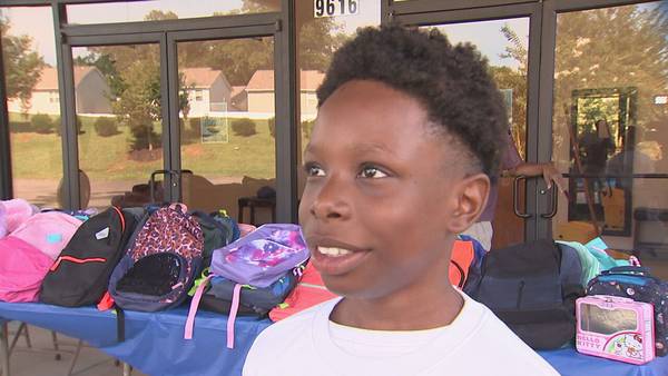 ‘It feels great’: 10-year-old collects, distributes bookbags to local kids in need