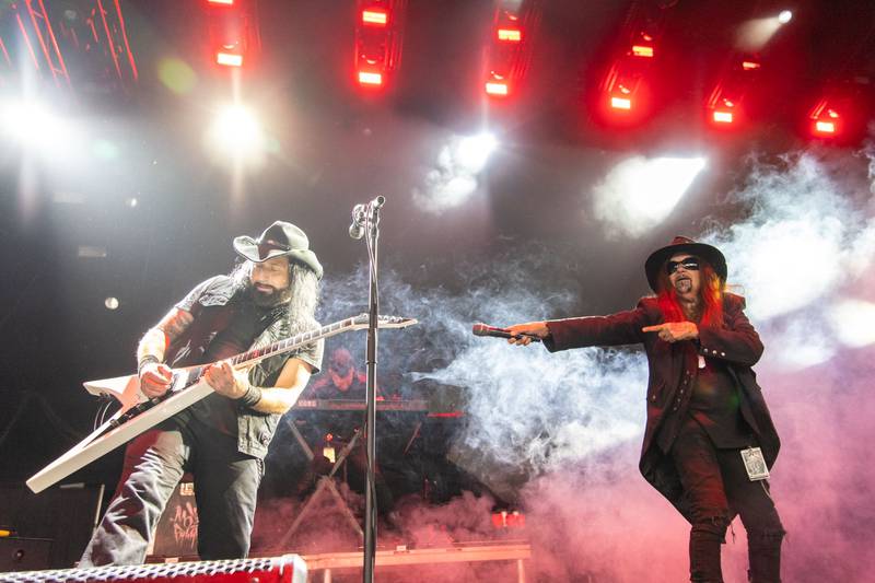 Ministry performs during the Freaks on Parade Tour at PNC Music Pavilion in Charlotte on Sept. 11, 2024.