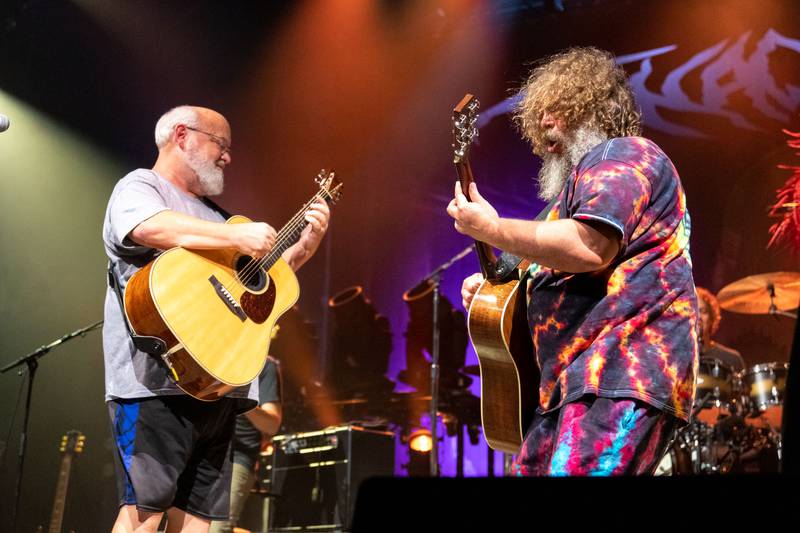 Rock-comedy duo Tenacious D opened its “Spicy Meatball Tour” at PNC Music Pavilion in Charlotte on Sept. 6, 2023.