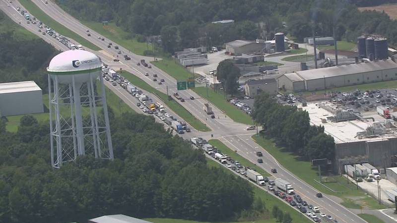 Crash causes traffic backups in Marshville on Aug. 2, 2024