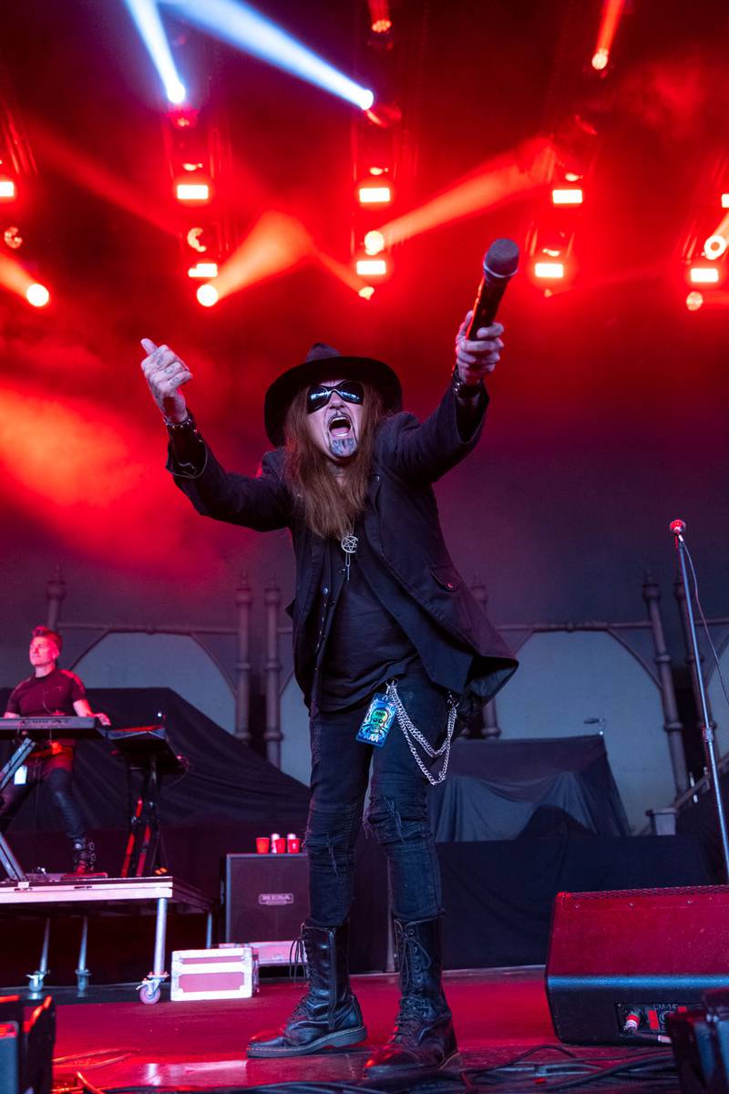 Ministry performs during the Freaks on Parade Tour at PNC Music Pavilion in Charlotte on Sept. 11, 2024.