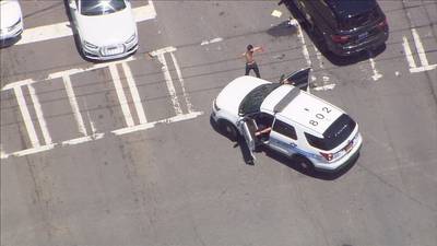 Chopper 9 Skyzoom overhead as police follow vehicle in south Charlotte