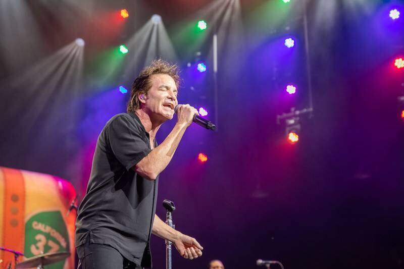 Train performs during the Summer Road Trip Tour at PNC Music Pavilion on Aug. 10, 2024.