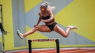 Double gold: Harding High track star ranks No. 1 in the world in her age group