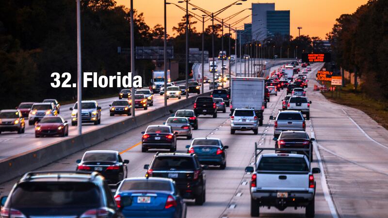 Florida: 21.96 driving incidents per 1,000 residents