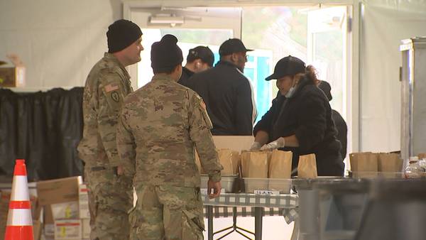 An inside look into the base camp for recovery crews after Hurricane Helene