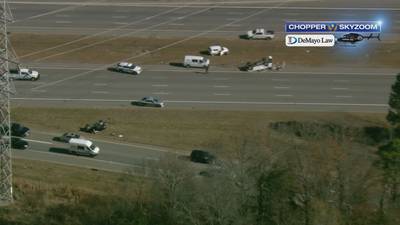 PHOTOS: Multi-car crash closes part of I-485 in north Charlotte