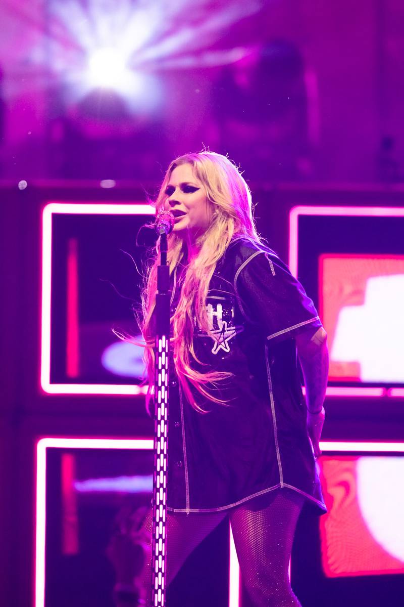 Avril Lavigne performs to a sold-out crowd at PNC Music Pavilion in Charlotte on Sept. 1, 2024.