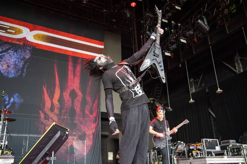 Static-X performs during the Freaks on Parade Tour at PNC Music Pavilion in Charlotte. July 24, 2022.